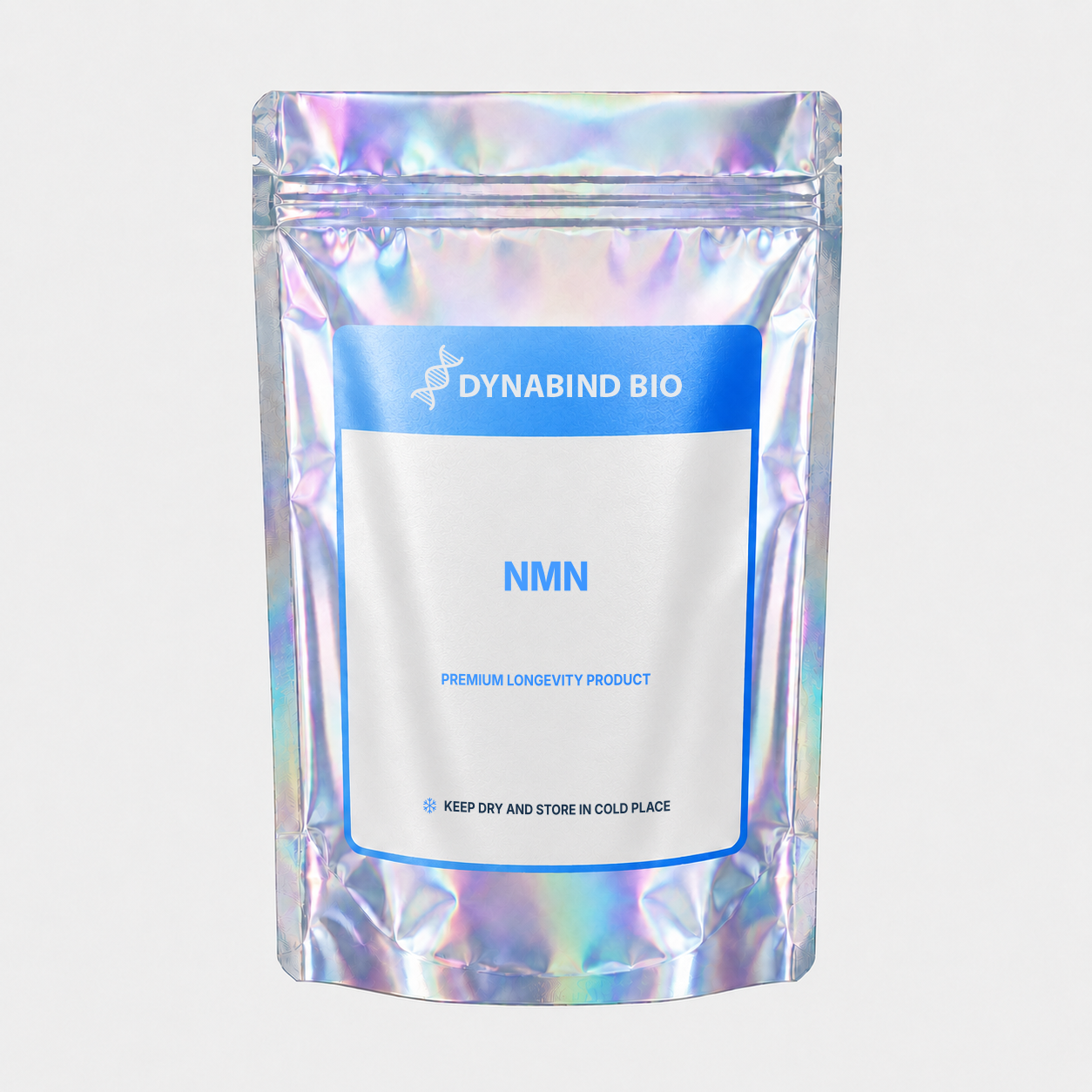 NMN supplement pouch for NAD+ metabolism, cellular energy and metabolic research by DynaBind Bio
